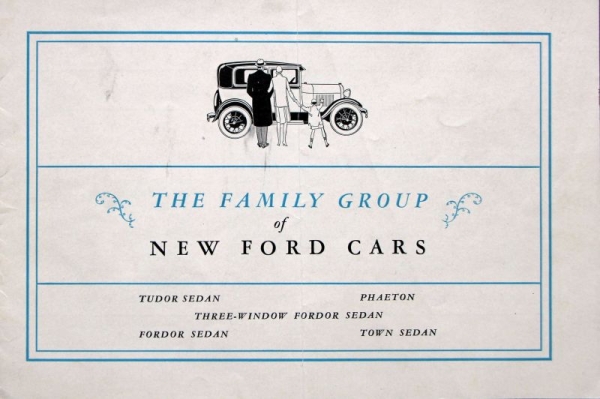 Ford A Modelprogram 1928 "The Family Group of Cars" Carbrochure (4769)